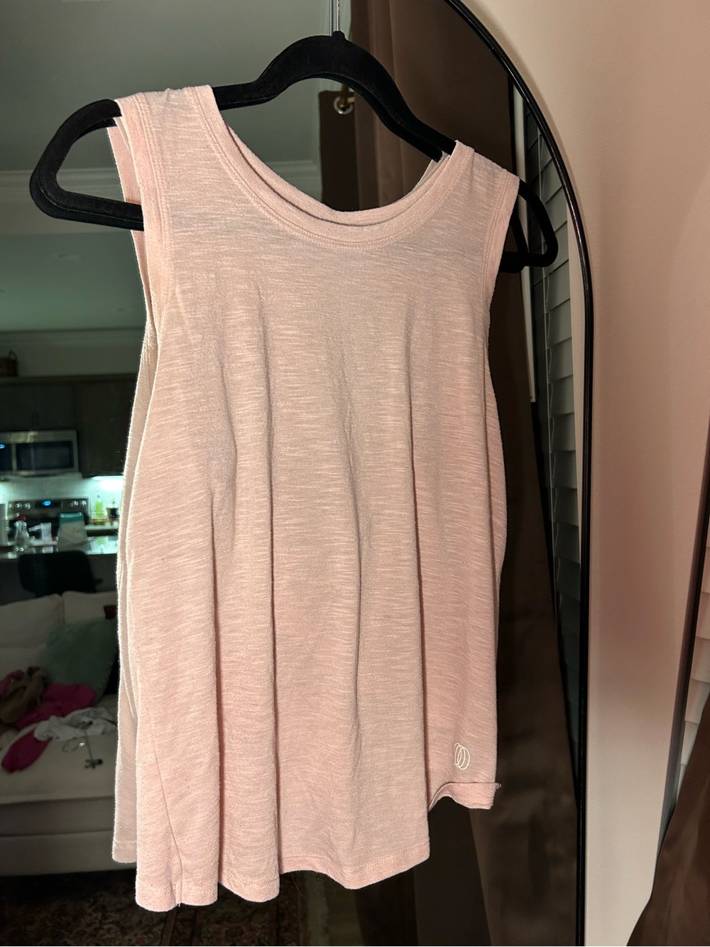 Light Pink Women’s Tank with cris cross open back